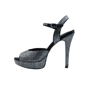 NICOLI Ursula Strap Sandals 12cm Women's Black