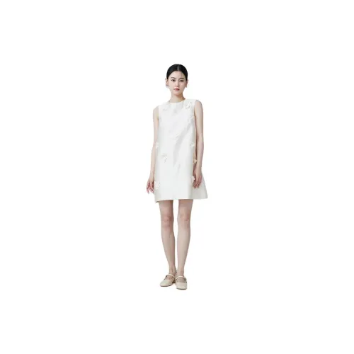 Suotian Sleeveless Dresses Women's Off White