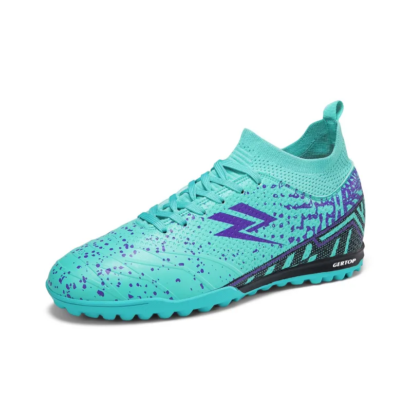 GERTOP Soccer Shoes Unisex Low Top White Pink, White Gold, Aqua, Black-19