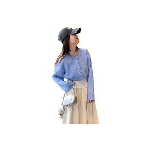 QIANGKOUPAOCAI Knitwear Women's Blue