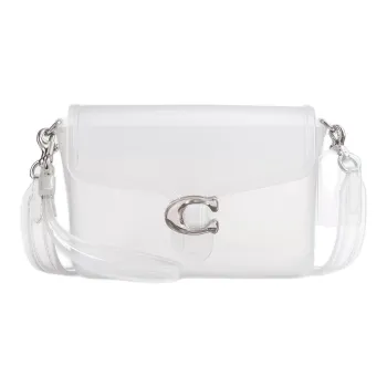 COACH Tabby PVC Jelly Bag, Shoulder Bag, Crossbody Bag Small Size Women's Silver & Transparent