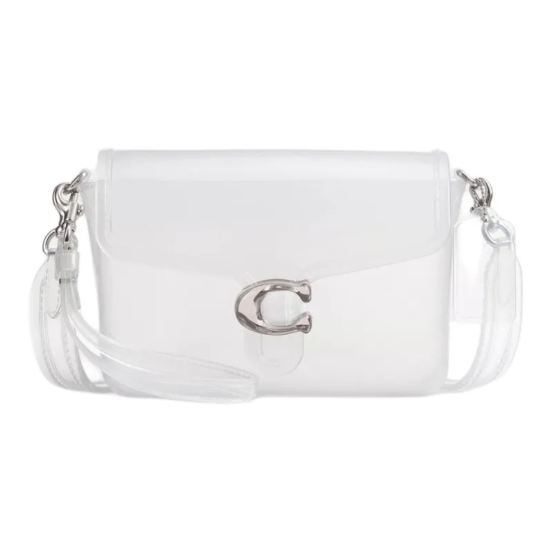 COACH Tabby PVC Jelly Bag, Shoulder Bag, Crossbody Bag Small Size Women's Silver & Transparent-0