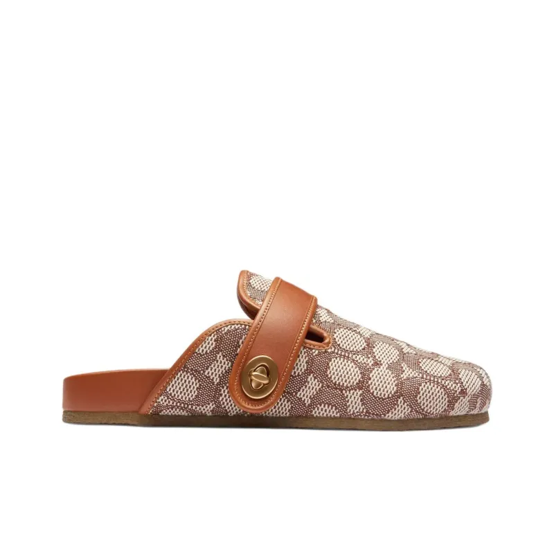 COACH Blake Closed Toe Slippers Women's Brown-1