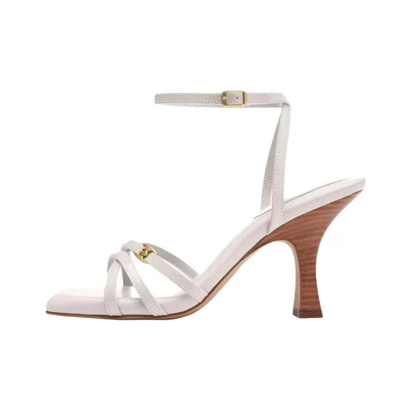 COACH Kelsey Strap Sandals 8.8cm Women's White-0