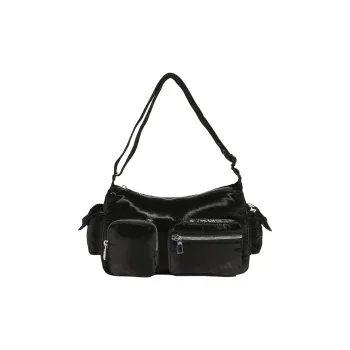 Adidas PU Polyurethane Portable Crossbody Bag Shoulder Bag Regular Women's Black
