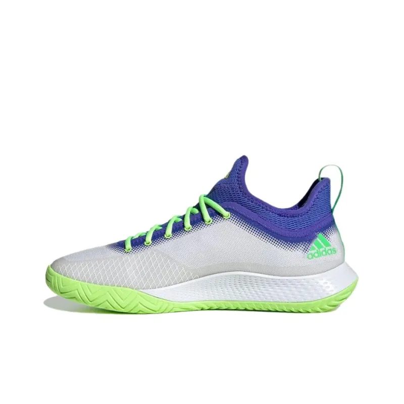 Adidas ULT Multicourt Wear-Resistant Low-Top Tennis Shoes Men's White Blue Green-0