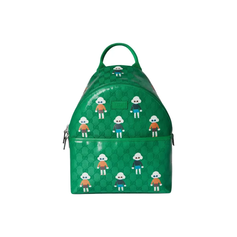 GUCCI Crystal Canvas Backpack Kids' Green-0