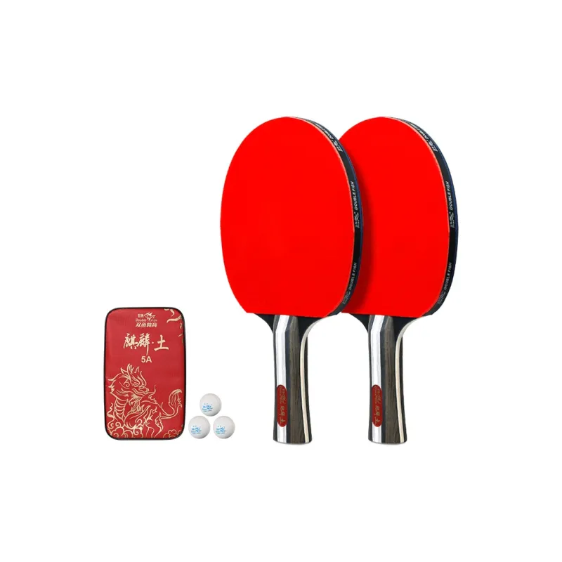 DOUBLEFISH Ping Pong Paddles Unisex All Wood Red-28