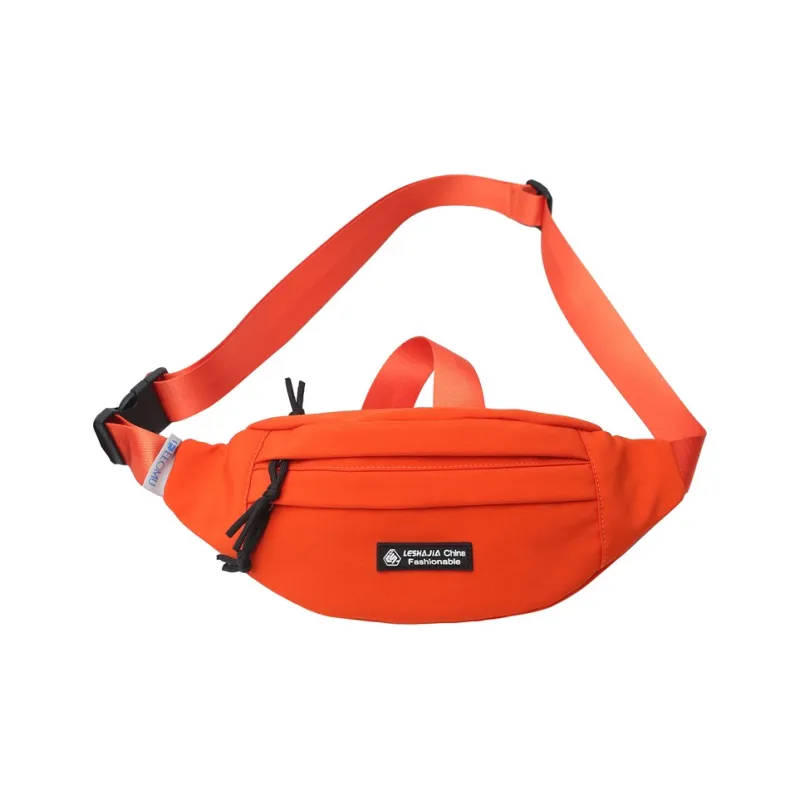 Morellybear Nylon Sling Bag Regular Unisex Black/Ecru/Yellow/Orange/Green-9