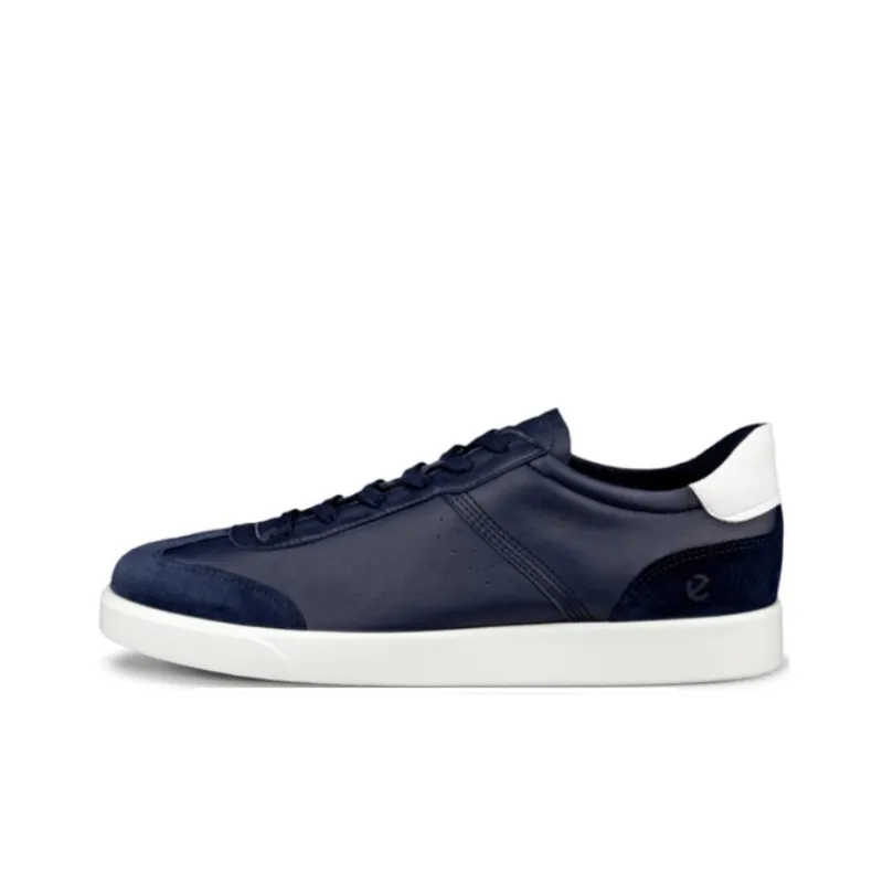 Ecco Low Top Skateboard Shoes Men's Blue-0