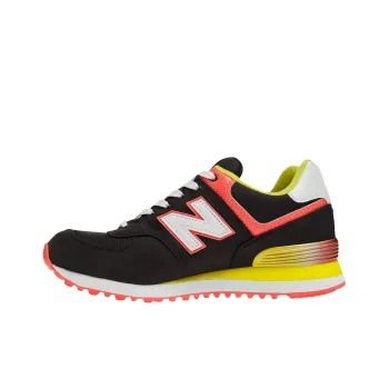 New Balance NB 574 Cushioning Anti Slip And Wear Resistant Low Top Running Shoes Women's Black Yellow