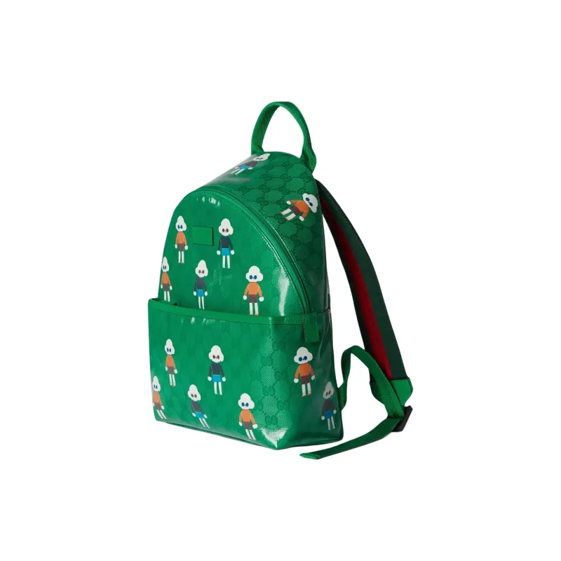 GUCCI Crystal Canvas Backpack Kids' Green-1