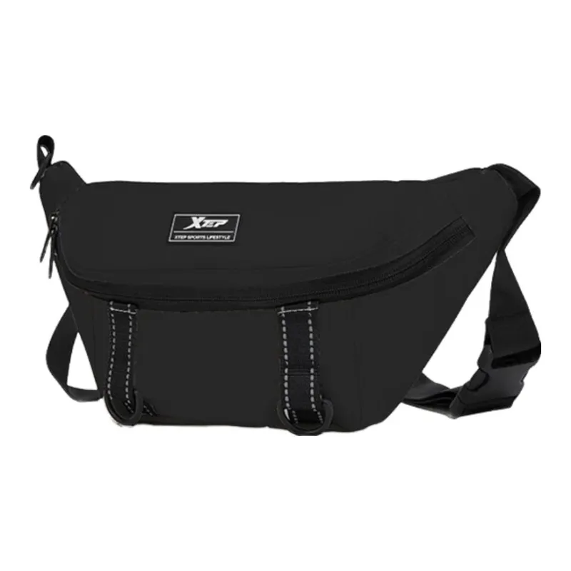 XTEP Oxford Shoulder Bag, Crossbody Bag, Sling Bag Unisex Ecru/Black-0