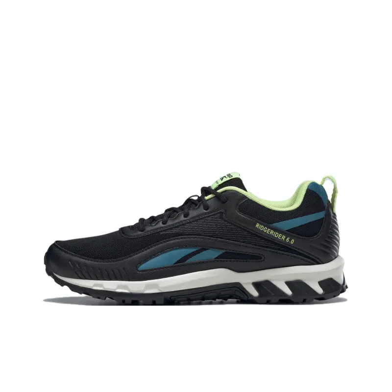 Reebok Ridgerider 6 Anti Slip Wear Resistant Low Top Running Shoes Men's Black Blue White-0
