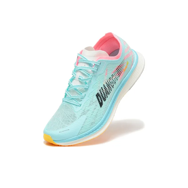 DUANGOU Running Shoes Unisex Low Top Pink Green/Blue Yellow-7