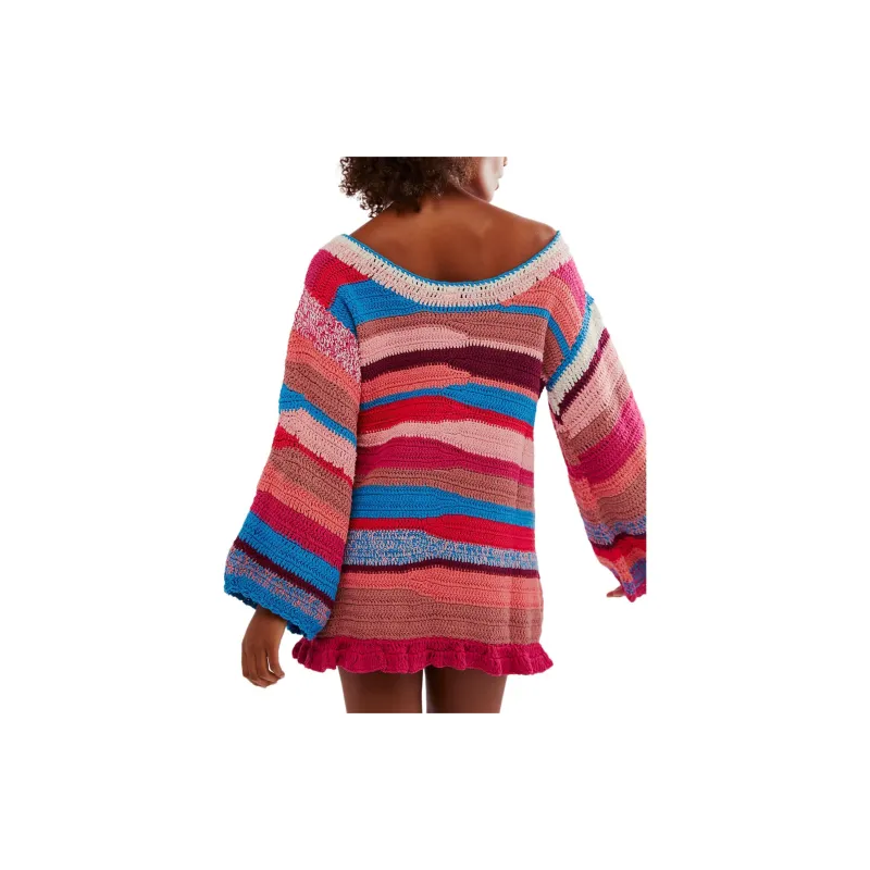FREE PEOPLE CeliaB Celebes Dress Long-Sleeved Dresses Women's PINK/Pink-1