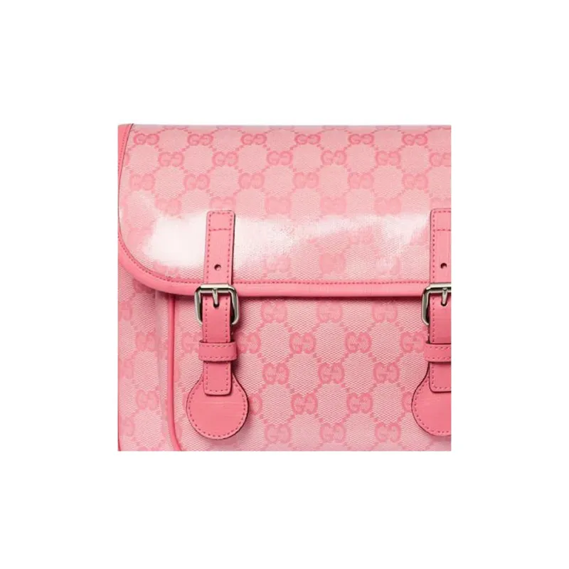 GUCCI Crystal Canvas Shoulder Bag Crossbody Bag Kids' Pink-7