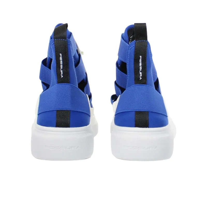FESSURA Edge Midmask High-Top Casual Shoes Women's Blue White-4