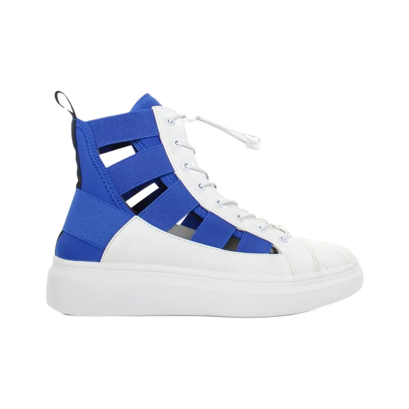 FESSURA Edge Midmask High-Top Casual Shoes Women's Blue White-1