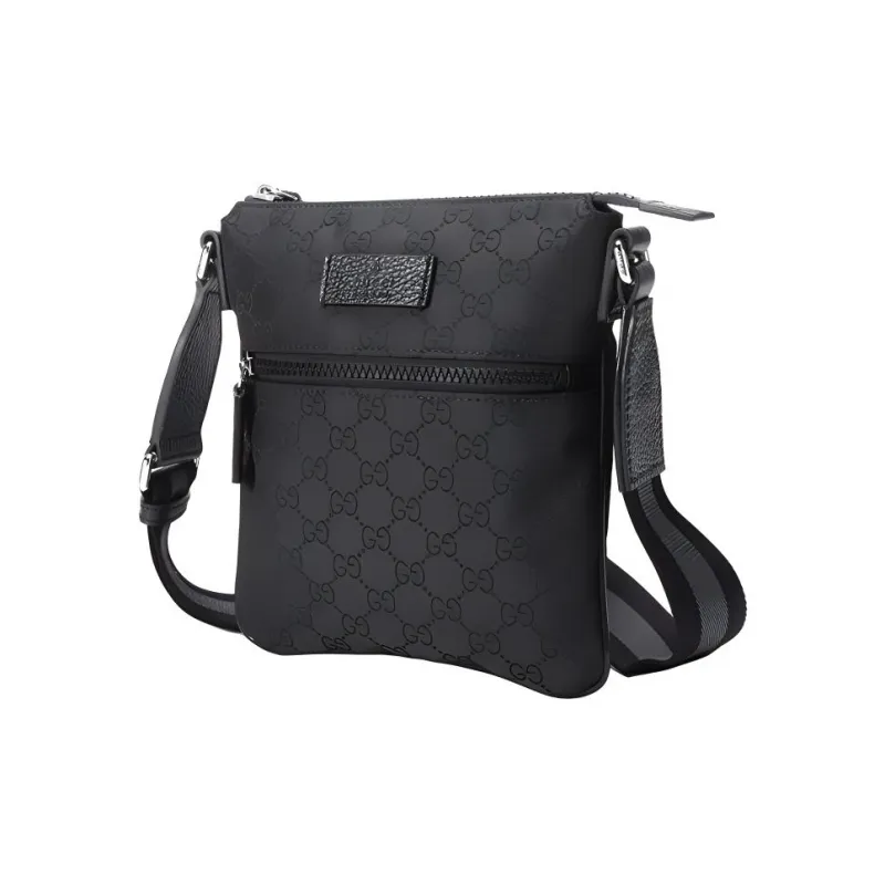 GUCCI Fabric Crossbody Bag, Shoulder Bag Men's Black-1