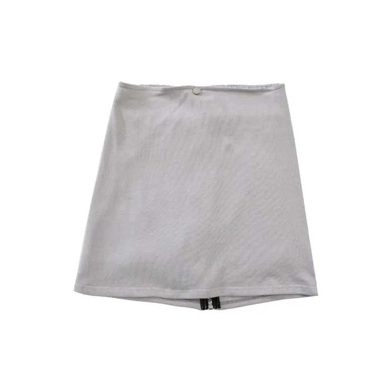 Metamorphosis Casual Short Skirts Women's Light Gray-1