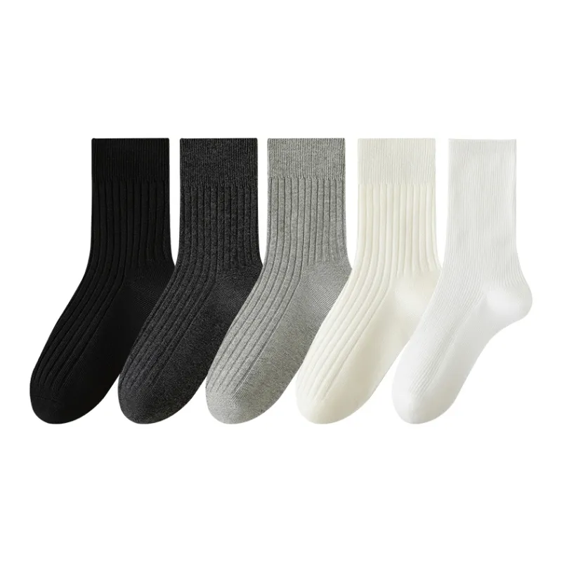 COTTON CHEESE Mid Calf Socks Women's 5 Pack-8