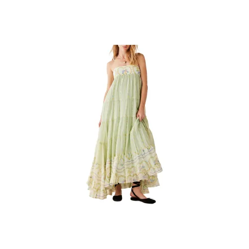 FREE PEOPLE Sleeveless Dresses Women's Green Combo/Green Combo