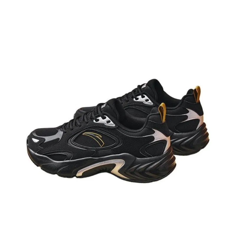 Anta Cushioning Wear-Resistant Low-Top Casual Shoes Men's Black-2