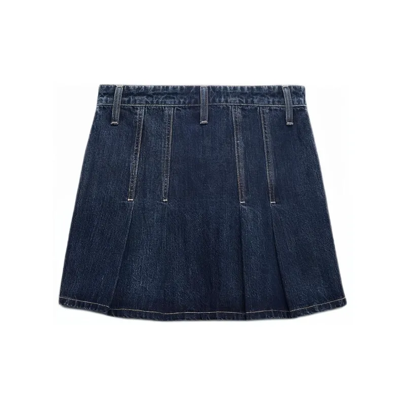 ZARA Denim Short Skirts Women's Blue-1