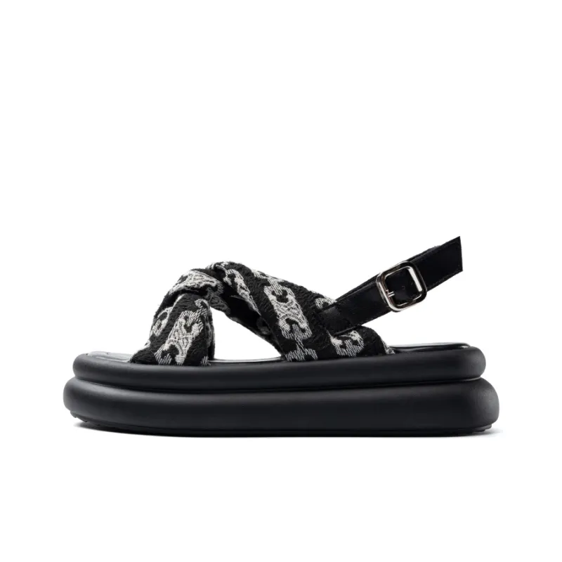 ZHR Green Purple Holiday One Strap Sandals Women's-0