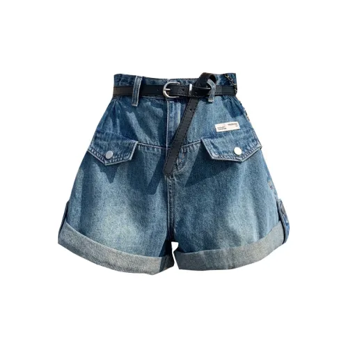 Cotton shopping Denim Shorts Women's Blue