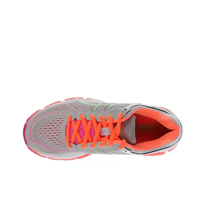 Asics Gel-Kayano 22 Wear-Resistant Low-Top Running Shoes Women's Gray Orange-2