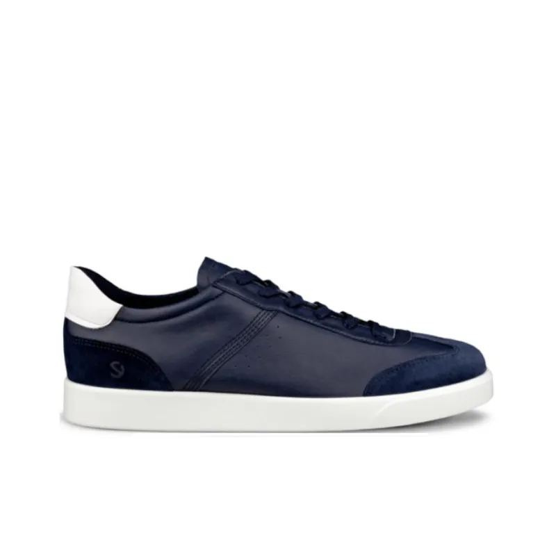 Ecco Low Top Skateboard Shoes Men's Blue-1