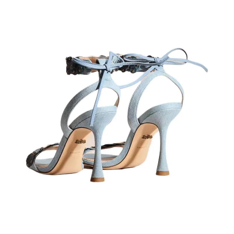 COACH Brodie Strap Sandals 9.5cm Women's Blue-3