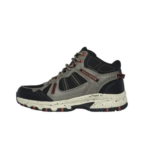 Skechers Hillcrest Hiking / Trekking Shoes Men Mid-Top Gray Black