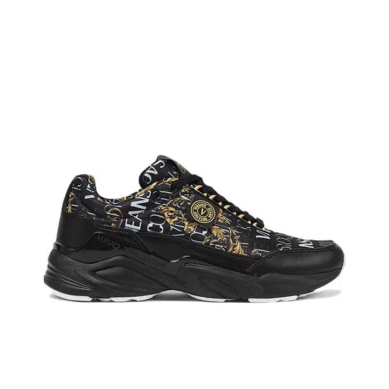 VERSACE JEANS Couture Low Top Casual Shoes Men's Black-1