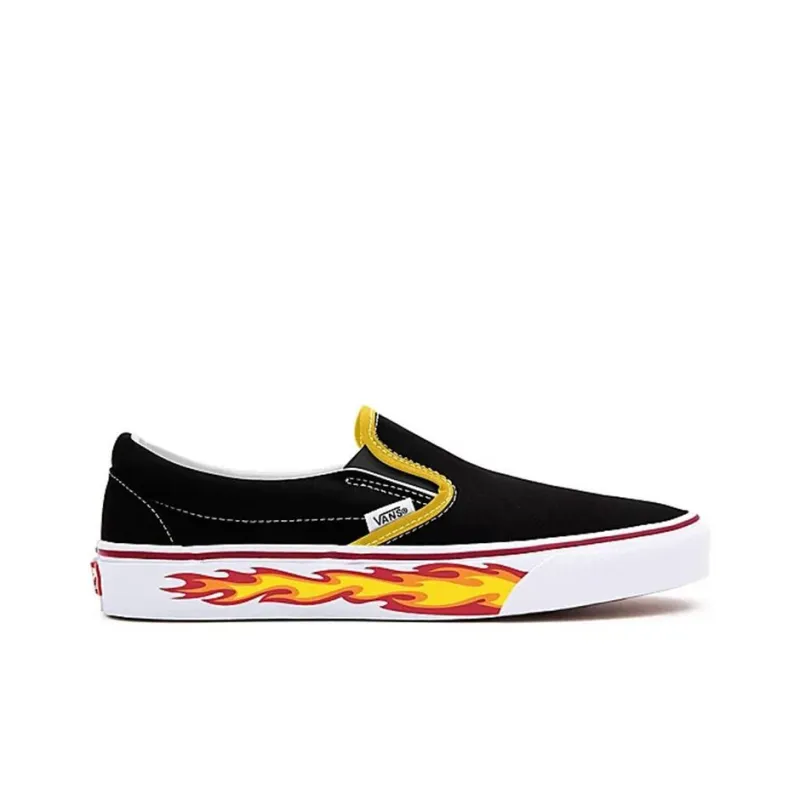 Vans Customs Flame Slip on Black-1