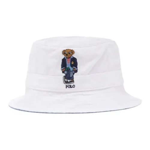 Polo Ralph Lauren Cotton Bucket Hats Unisex White