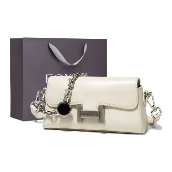 FOXER Synthetic Leather Practical Crossbody Bag Small Size Women's Cream White