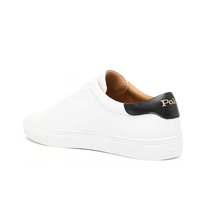 Polo Ralph Lauren Jermain Low-Top Skateboard Shoes Men's White-3