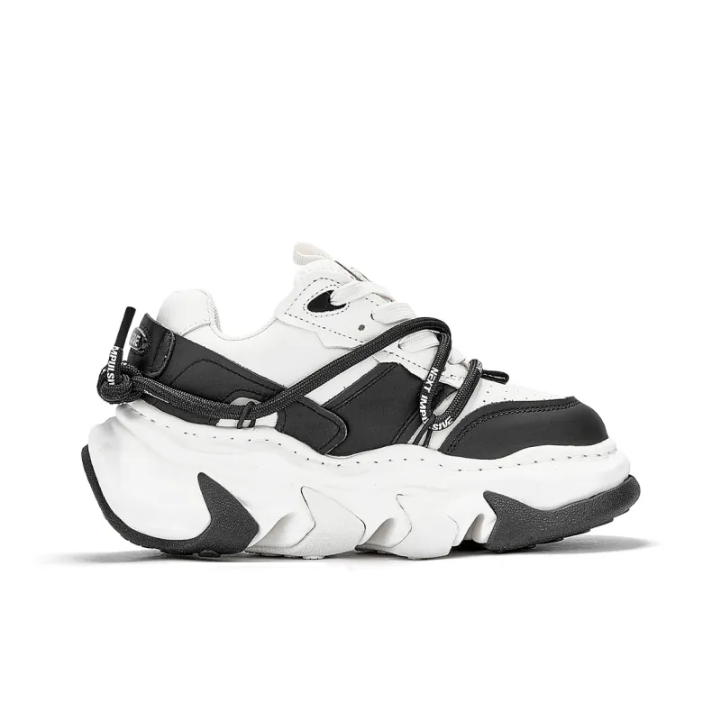 NEXT IMPULSIVE Dissolve Collection Low Top Stylish Skateboarding Shoes Unisex Black White-1