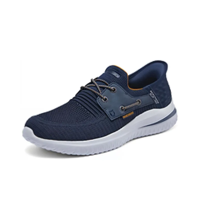 Skechers Hands Free Slip Ins Abrasion Resistant Low Top Casual Shoes Men's Marine Blue-2