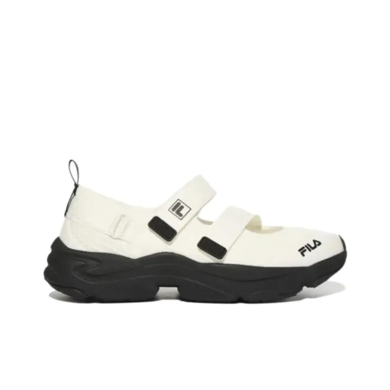 FILA Ray Anti Slip Wear Resistant Low Top Casual Shoes Unisex White Black-1