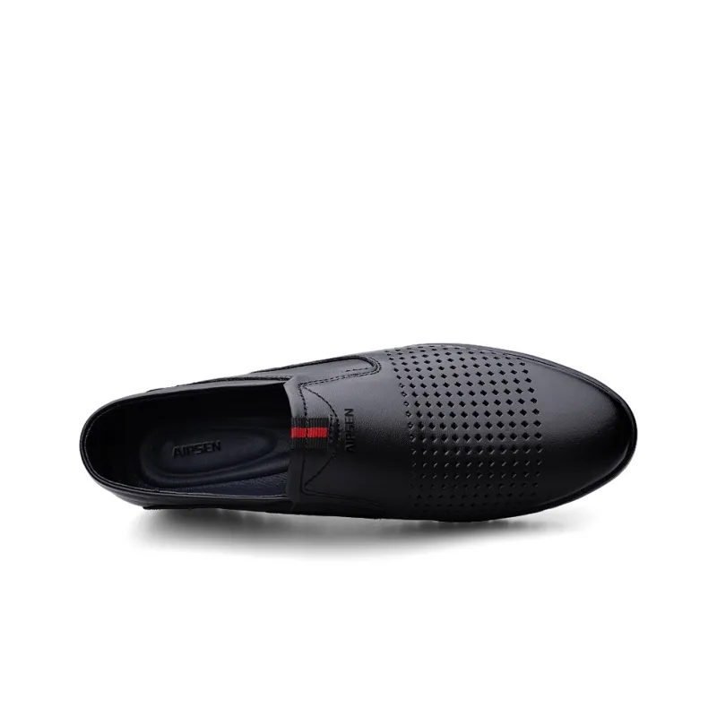 AIPSEN Beanie Shoes Men's Black Cut Out-4