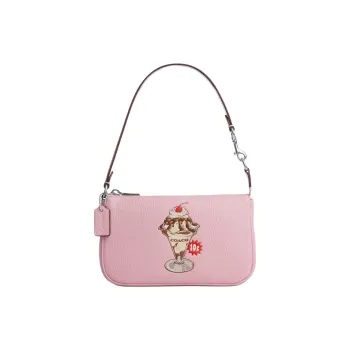COACH Nolita Delicate Pebbled Leather Handbag Small Size Women's Cherry Blossom Pink