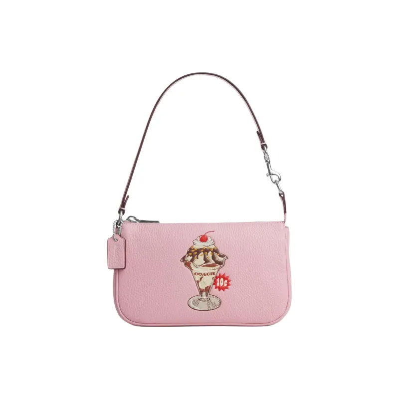 COACH Nolita Delicate Pebbled Leather Handbag Small Size Women's Cherry Blossom Pink-0