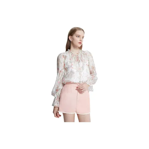 Caroline Chiffon Shirts Women's Fragrant Peach Pink