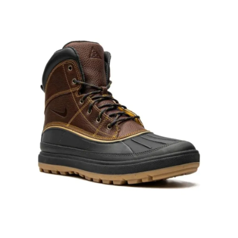 Nike Woodside 2 Cushioning Wear-Resistant Mid-Top Skateboard Shoes Women's Brown Black-1