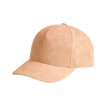 COACH Cotton Baseball Caps Unisex Khaki
