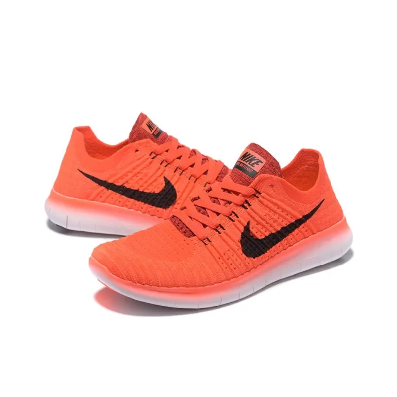 Nike Free Rn Flyknit Bright Mango/Black Wolf Grey-2
